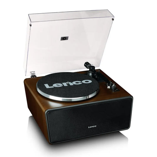 Lenco LS470WA Turntable With Built-In Speakers And Bluetooth, Dark Walnut