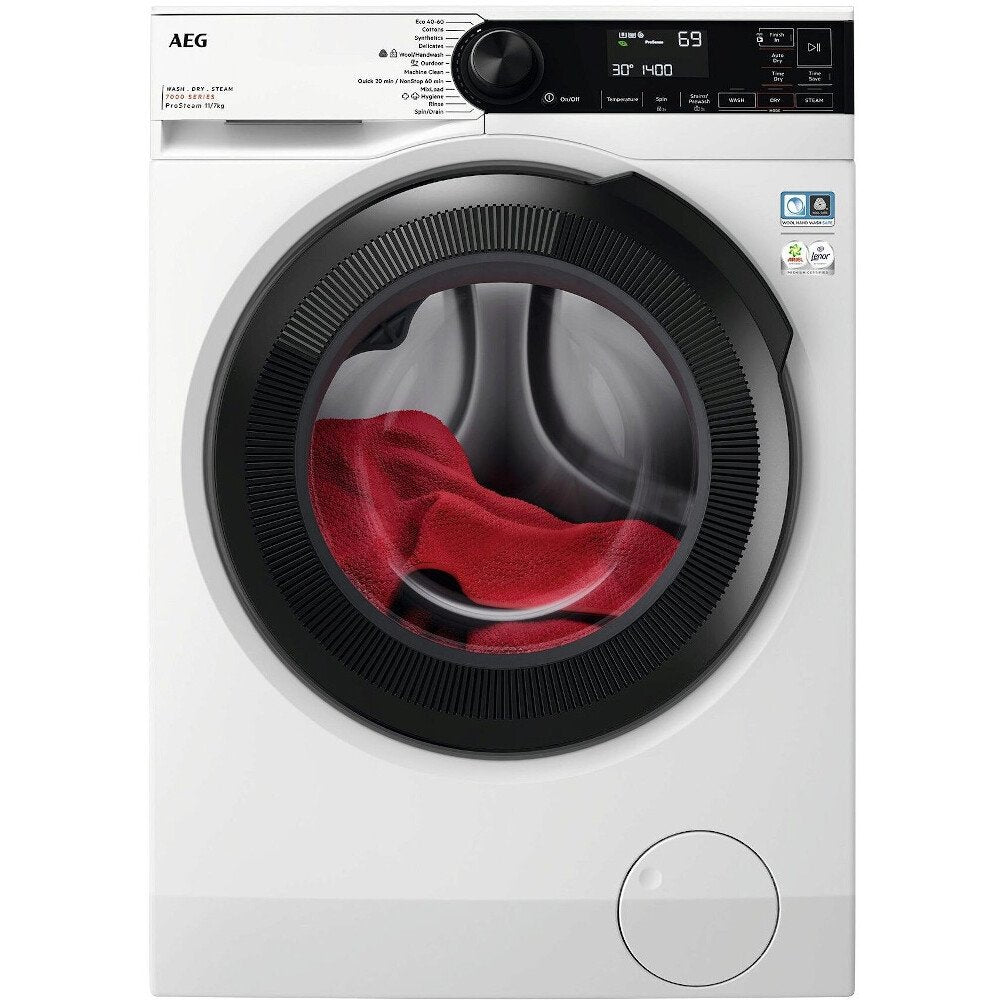 AEG LWR7314L4B 11kg/7kg Washer Dryer with 1400 rpm,White,D Rated - 43724637143263 