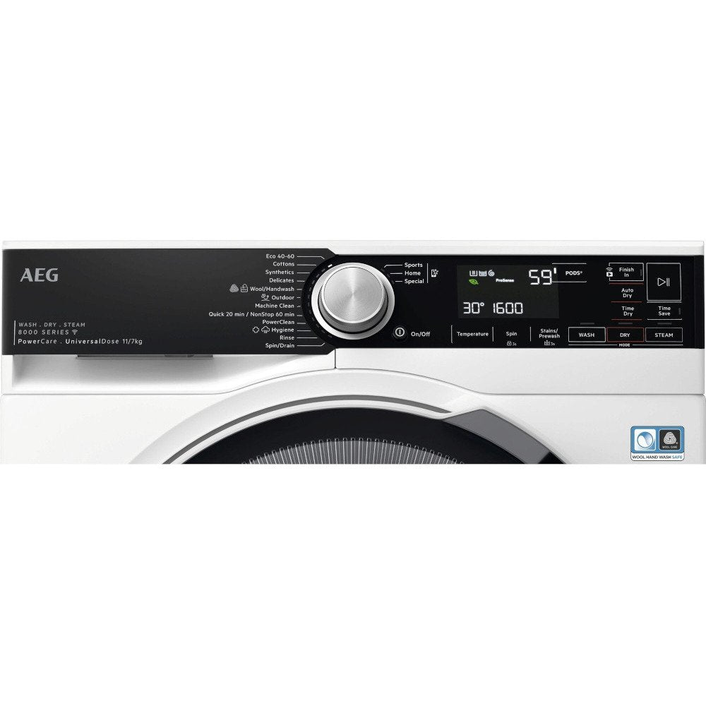 AEG LWR8516L6UD 11kg/7kg Washer Dryer with 1600 rpm,White,D Rated - 43724637602015 