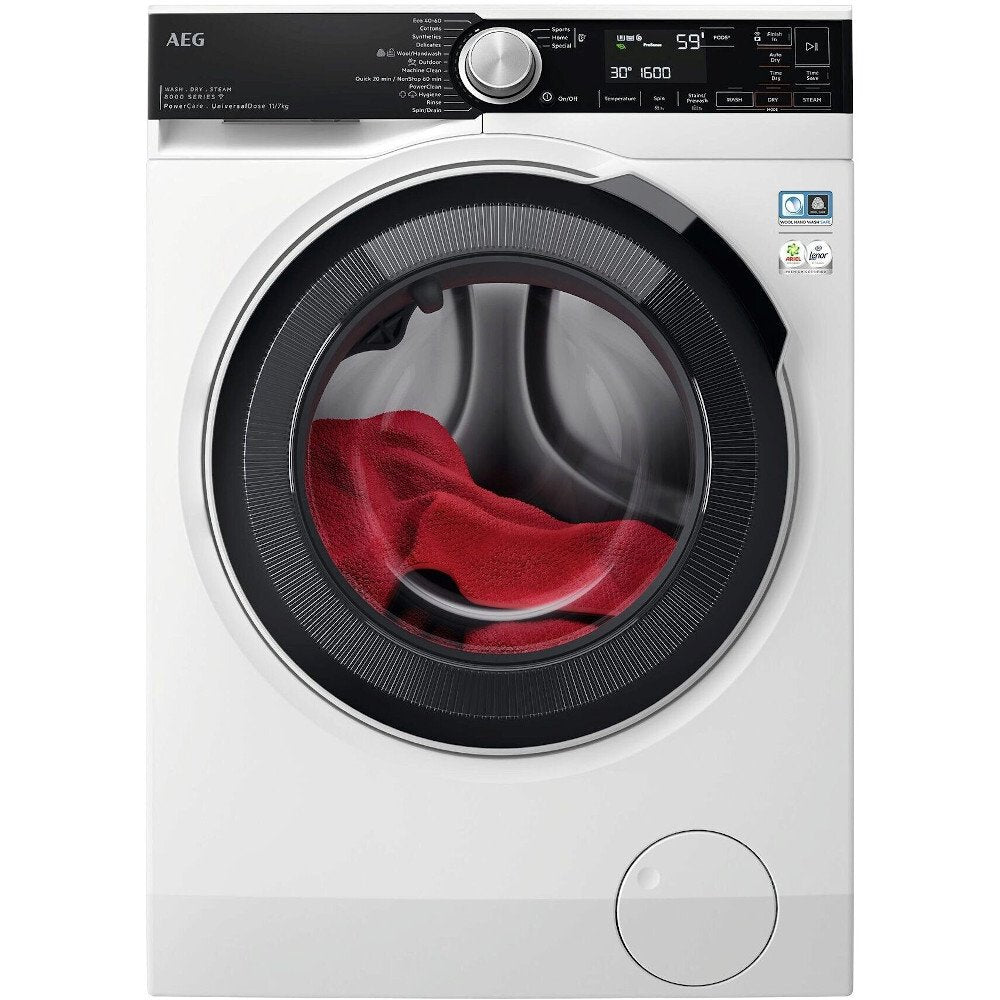 AEG LWR8516L6UD 11kg/7kg Washer Dryer with 1600 rpm,White,D Rated - 43724643827935 