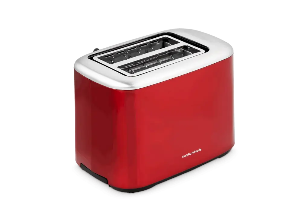 Morphy Richards 222066 800W 2-Slice Toaster, Red - 43806535155935 