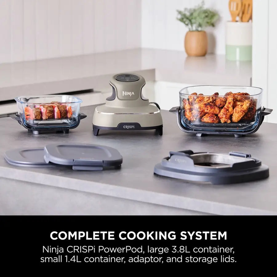 Ninja CRISPi FN101UKST 4-in-1 Portable Air Fryer, Stone - 73164371067253 