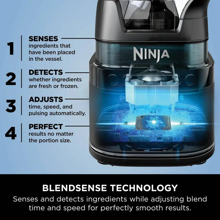 Ninja TB201UK Detect Power Blender Pro With Blendsense Technology, Black - 72415521636725 