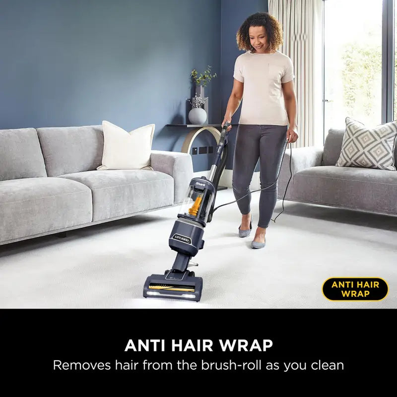 Shark NZ691UK Anti Hair Wrap Upright Vacuum Cleaner with Lift-Away, Royal Grey - 43934760009951 