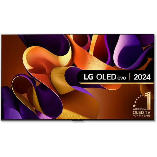 LG OLED77G45LW 77" OLED evo G4 4K Smart TV, 4K Ultra HD, Silver, F Rated