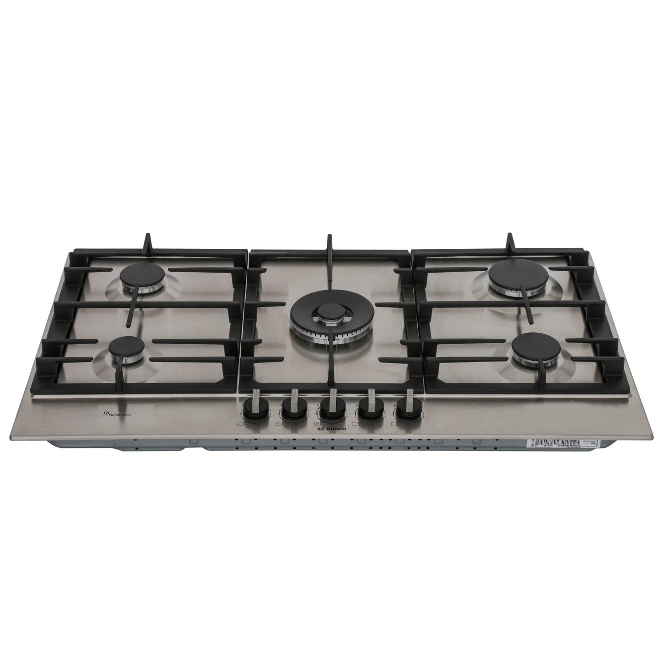 Bosch PCR9A5B90 90cm 5 Burner Gas Hob, Stainless Steel