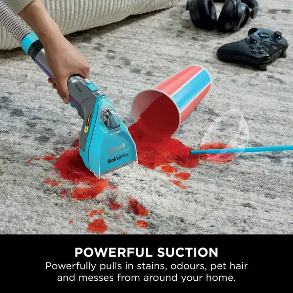 Shark PX250UKT StainStriker HairPro Pet Stain & Spot Cleaner, Dark Silver & Force Fuchsia - 43918237368543 