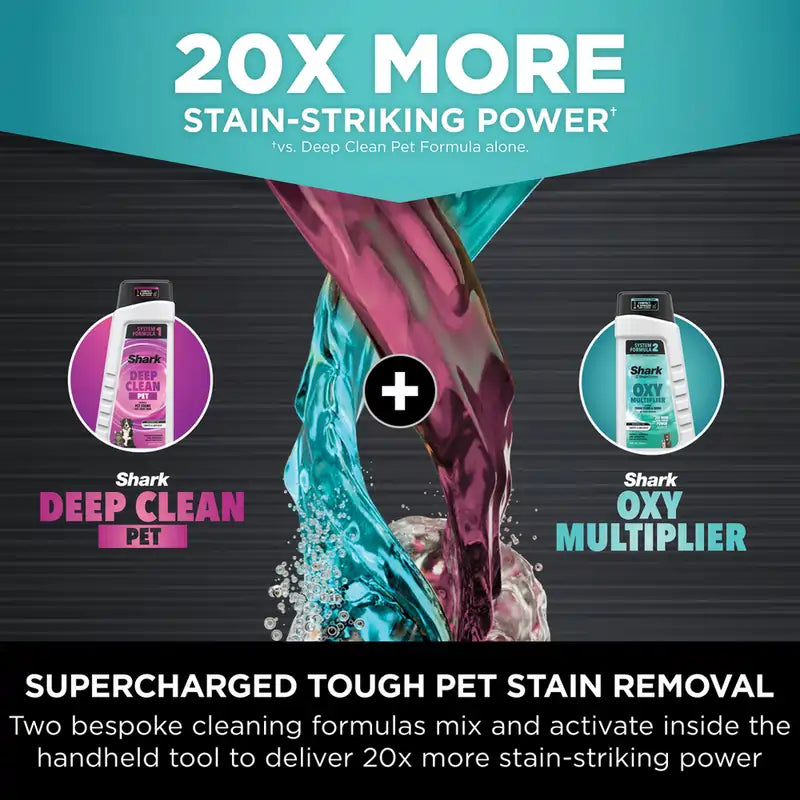 Shark PX250UKT StainStriker HairPro Pet Stain & Spot Cleaner, Dark Silver & Force Fuchsia - 43918237466847 