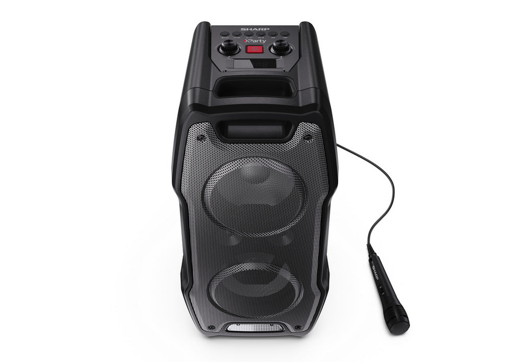 Sharp PS931 180W Portable Wireless Bluetooth XParty Sing Speaker, Black - 43825438982367 