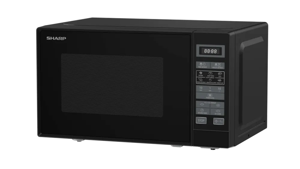 Sharp RD202TBUK 800W 20 Litre Microwave Oven, Black - 43207299662047 