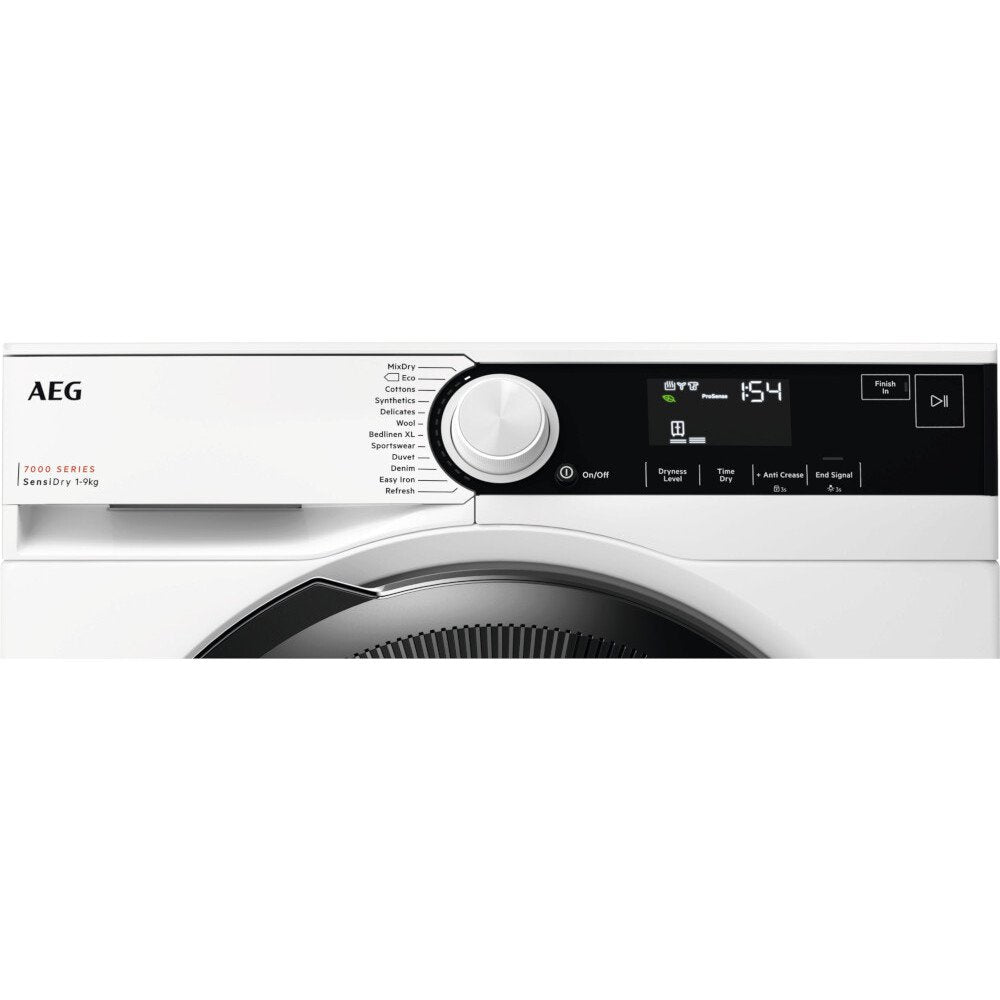 AEG TR739G4B 9kg Heat Pump Tumble Dryer,White,A+++ Rated - 43724667289823 