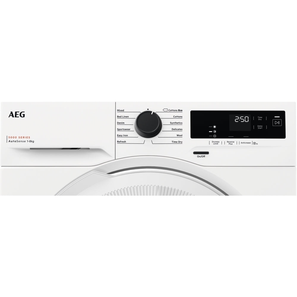 AEG TXH508A4R 8kg Heat Pump Tumble Dryer,White,A++ Rated - 43724669223135 