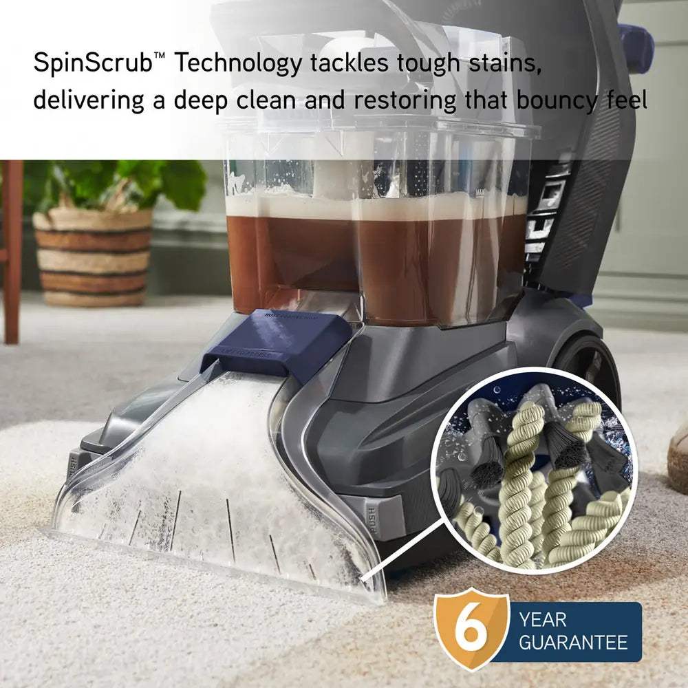 Vax CDCWSSXA SpinScrub Power Plus Carpet Cleaner, Grey/Indigo Blue