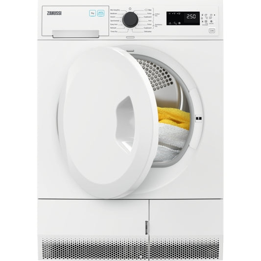 Zanussi ZDC72B4SW 7kg Condenser Tumble Dryer,White,B Rated