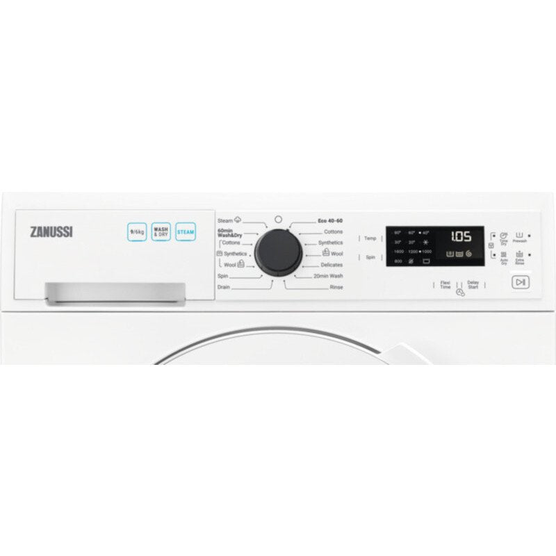 Zanussi ZWD96SB4PW 6kg/9kg Washer Dryer,White,D Rated - 43724688720095 