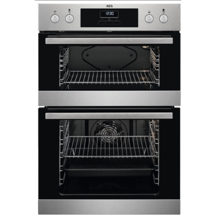 AEG DEB331010M 66L/42L Built-In Electric Double Oven - Stainless Steel - A Rated | Atlantic Electrics - 42643670335711 