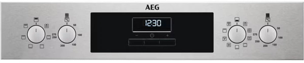 AEG DEX33111EM 66L Built-In Electric Double Oven - Stainless Steel | Atlantic Electrics - 42434674032863 