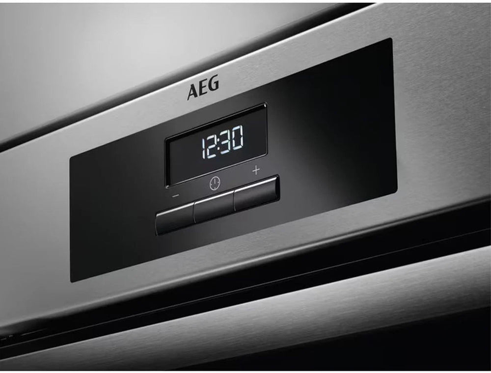 AEG DEX33111EM 66L Built-In Electric Double Oven - Stainless Steel | Atlantic Electrics - 42434674000095 