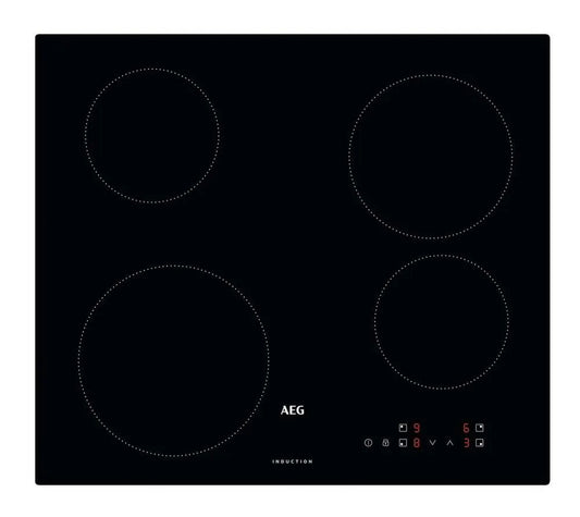 AEG IBX64200CB 60cm 4 Zone Induction Hob - Black | Atlantic Electrics