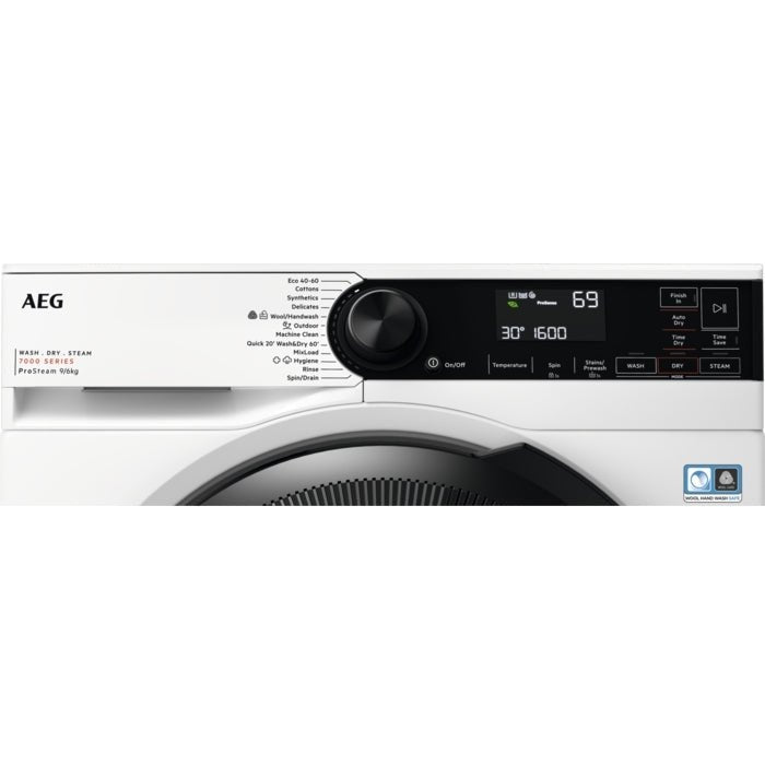 AEG LWR7496O4B 9/6kg Washer Dryer with 1600 rpm - White - D Rated | Atlantic Electrics - 42724168728799 