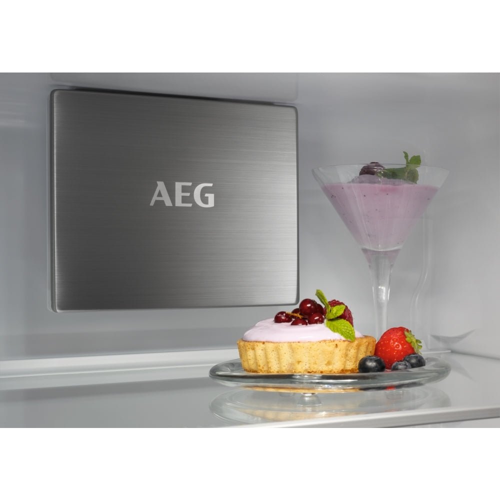 AEG NSC7G181DS No Frost Integrated Fridge Freezer, Sliding Hinge, 60/40, White | Atlantic Electrics - 42724170006751 