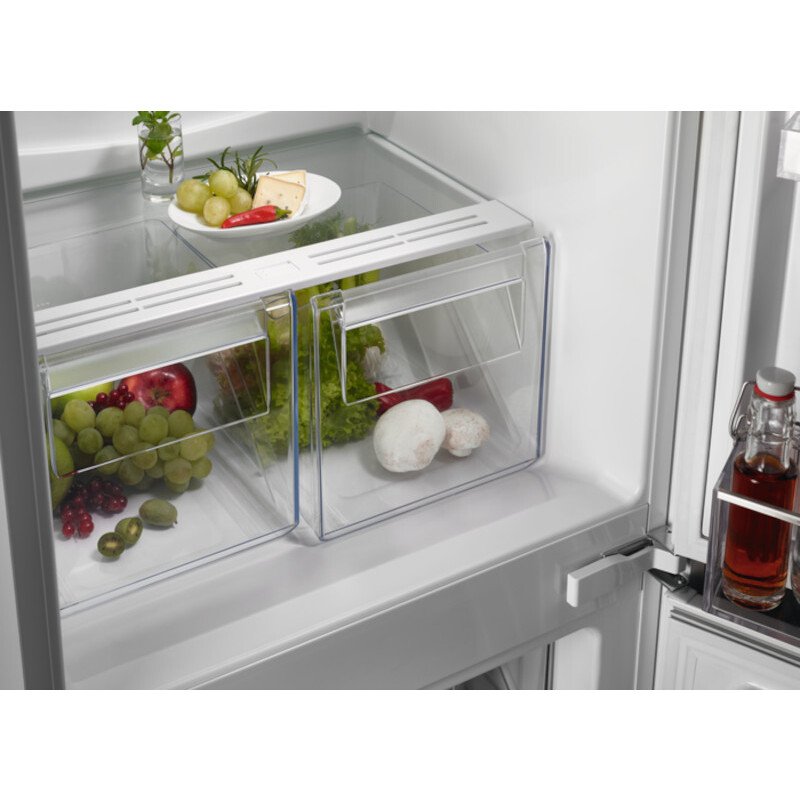 AEG OSC5S181ES Low Frost Integrated Fridge Freezer, Sliding Hinge, 70/30 | Atlantic Electrics - 42724166271199 