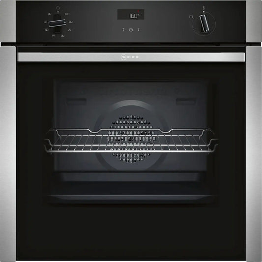 Neff B4ACF1AN0B 71L Built-In Electric Single Oven,Stainless Steel / Black,A Rated