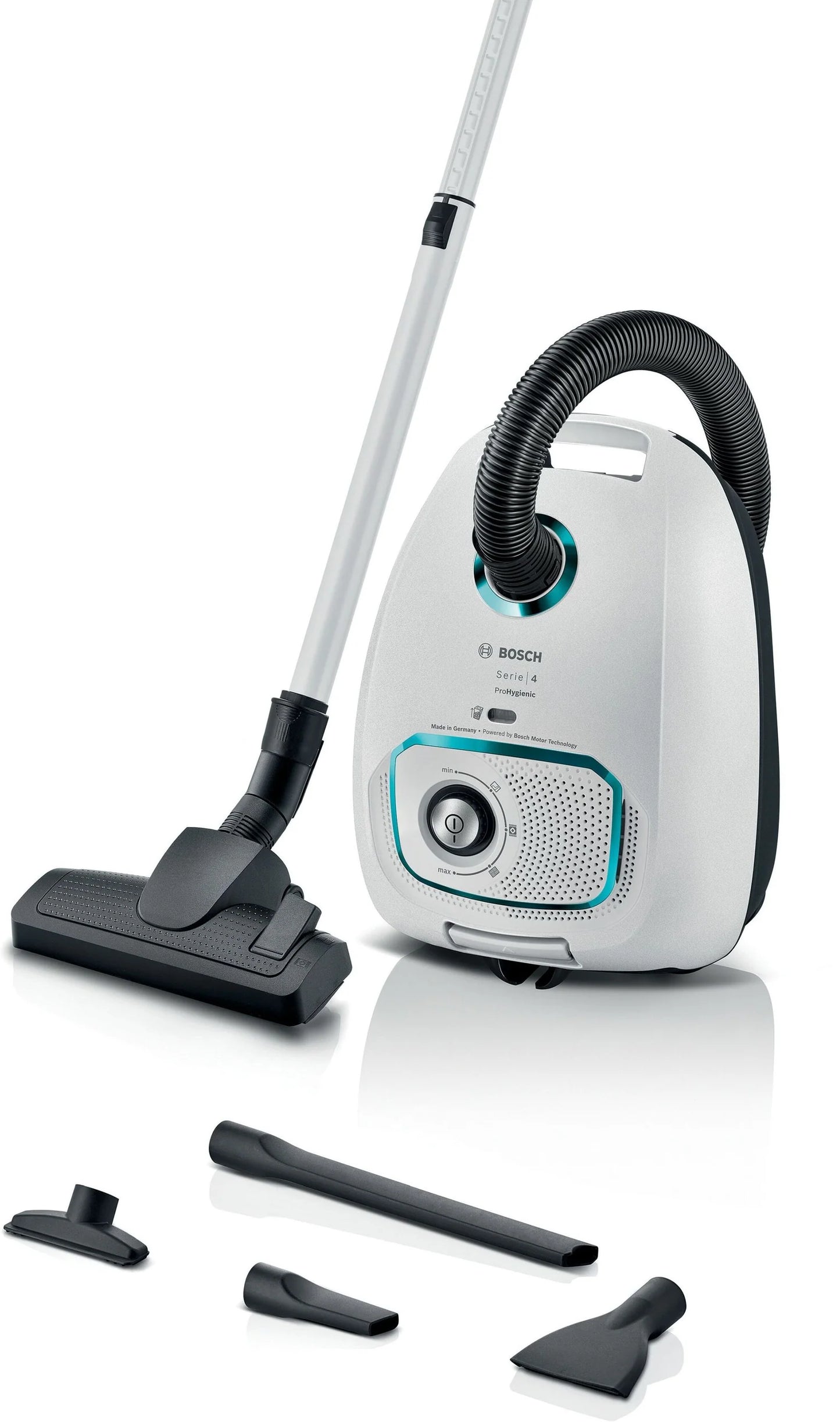 Bosch BGB41HYGGB ProHygienic 600W Bagged Cylinder Vacuum Cleaner,White