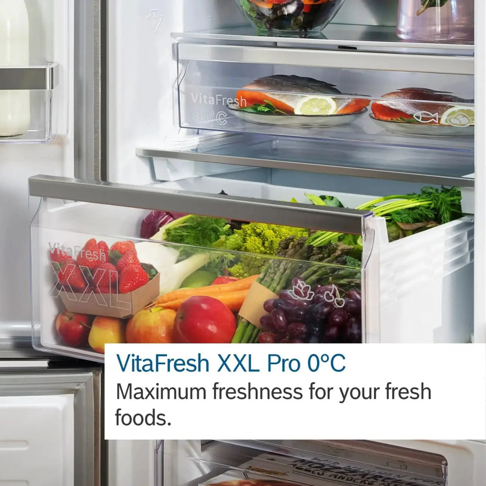 Bosch KGN392LAF 363 Liters No Frost Fridge Freezer, 70/30, Stainless Steel, A Rated | Atlantic Electrics - 42764847022303 