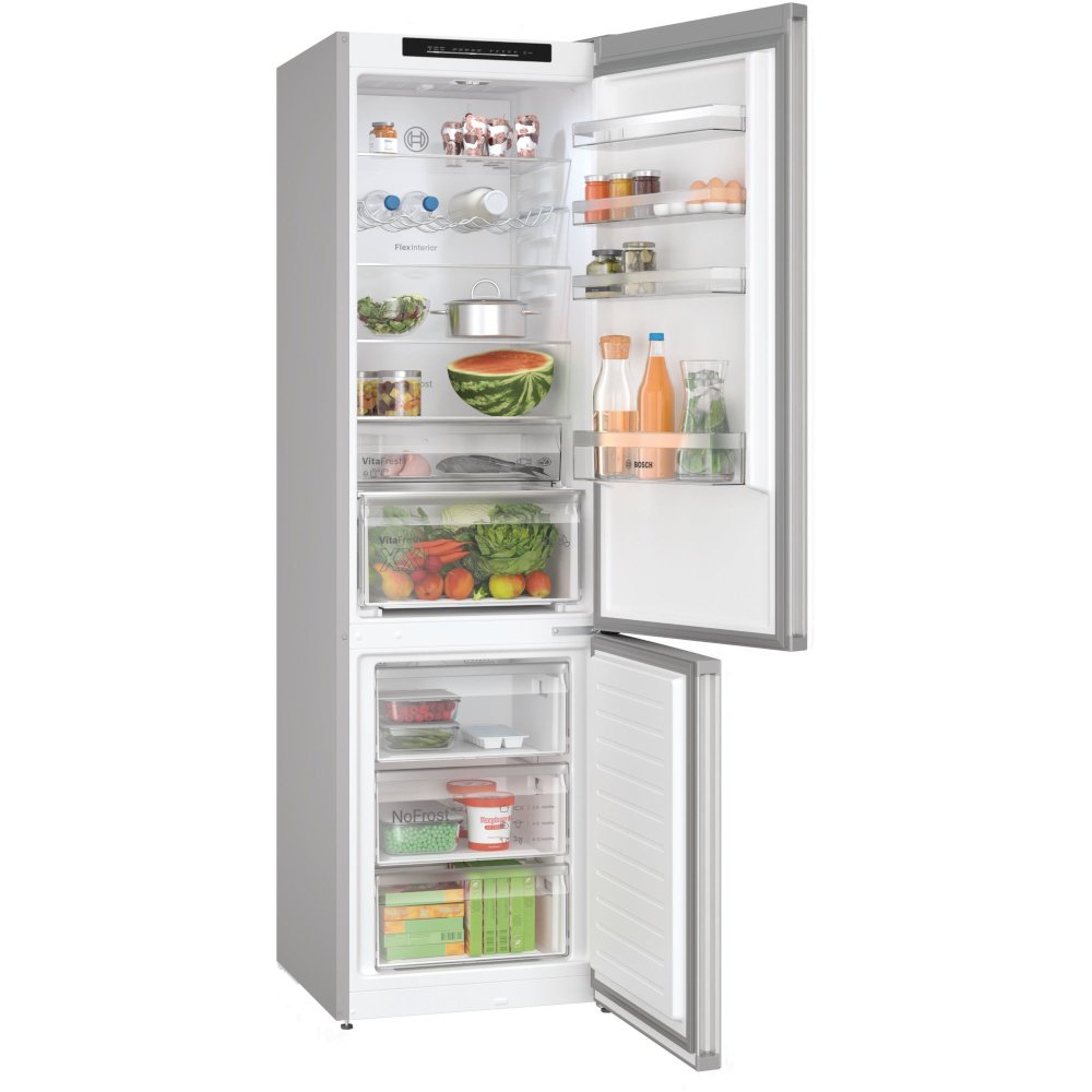 Bosch KGN392LDFG Series 4 No Frost Fridge Freezer, 60/40, Inox-look | Atlantic Electrics