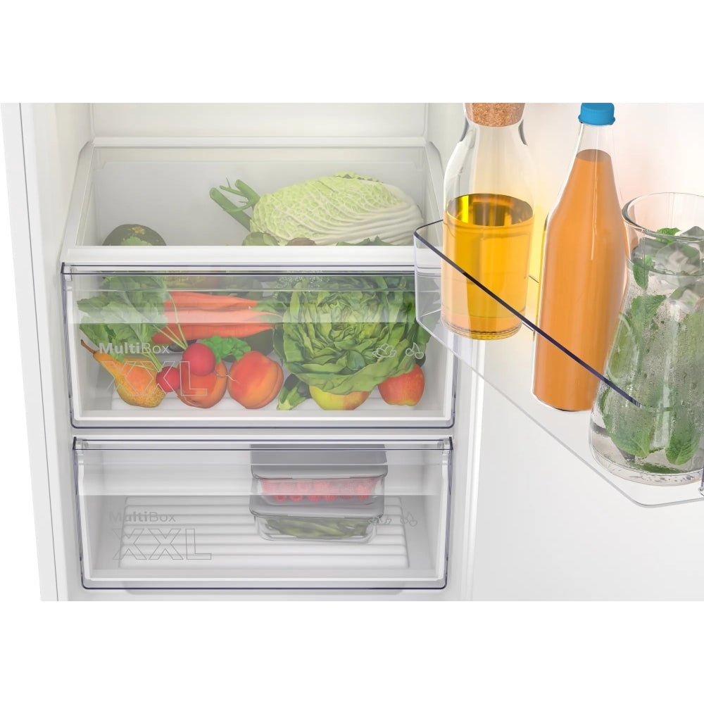 Bosch KIR81NSE0G Series 2 Built - In Larder Fridge, Sliding Hinge, White | Atlantic Electrics