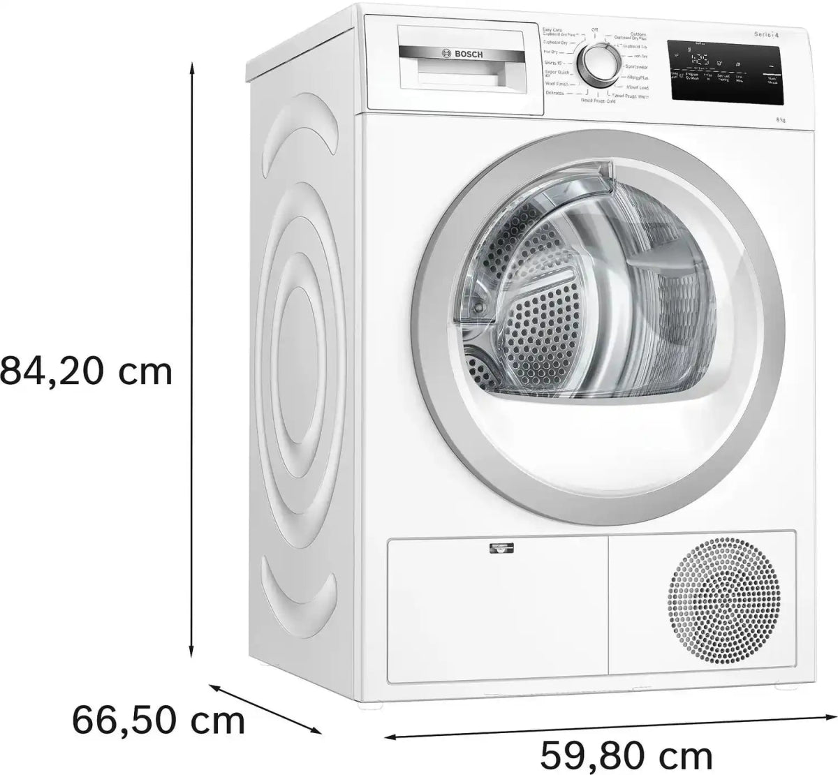 Bosch Series 4 WTN83203GB 8kg Condenser Tumble Dryer - White | Atlantic Electrics