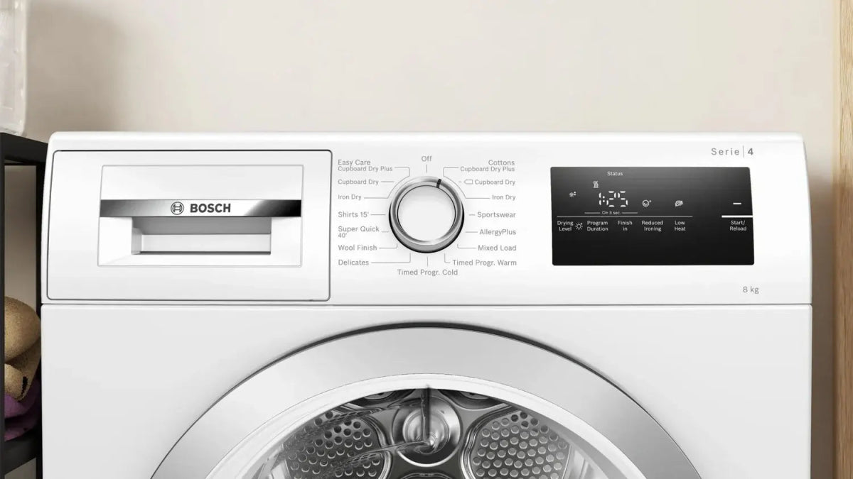 Bosch Series 4 WTN83203GB 8kg Condenser Tumble Dryer - White | Atlantic Electrics