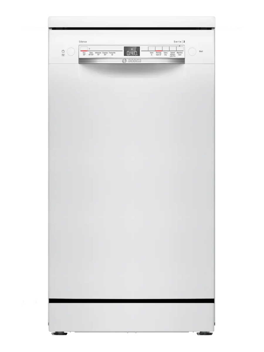 Bosch SPS2IKW01G 45cm Slimline Dishwasher With 9 Place Settings - White | Atlantic Electrics - 42605166821599 