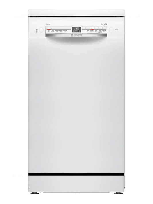 Bosch SPS2IKW01G 45cm Slimline Dishwasher With 9 Place Settings - White | Atlantic Electrics