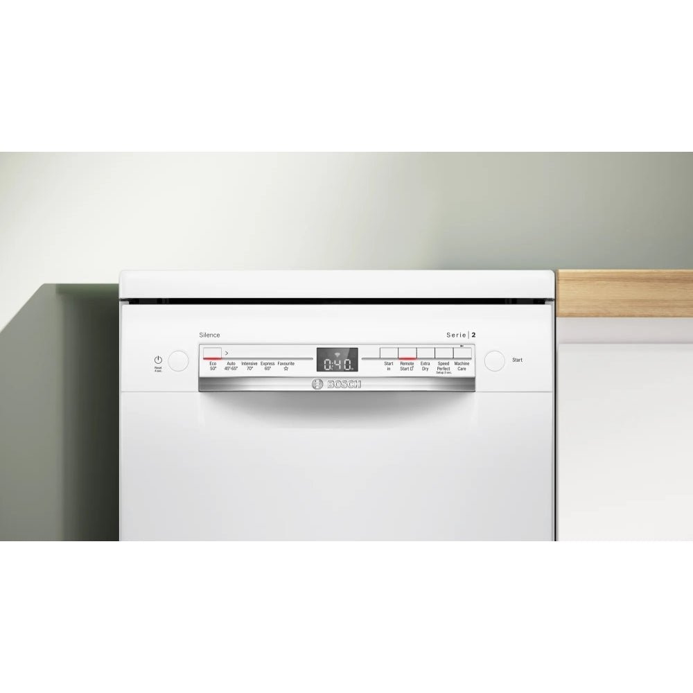 Bosch SPS2IKW01G Series 2 Slimiline Dishwasher, White | Atlantic Electrics - 42674046763231 