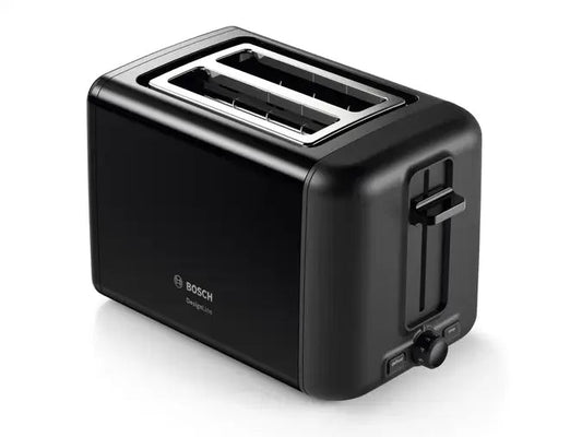 Bosch TAT3P423GB Compact 2 Slice DesignLine Toaster - Black | Atlantic Electrics