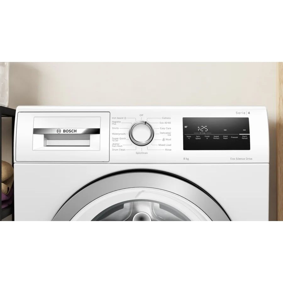 Bosch WAN28258GB Series 4 Washing Machine, 8kg, 1400 Spin, White, A Rated | Atlantic Electrics - 42674053972191 