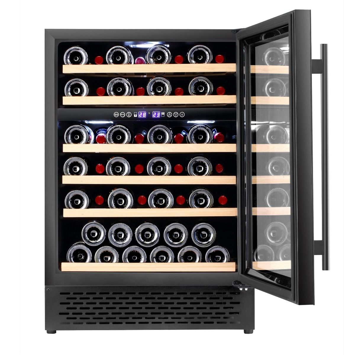 CATA UBBKWC60 60cm 51 bottles Dual Zone Wine Cooler in Black | Atlantic Electrics