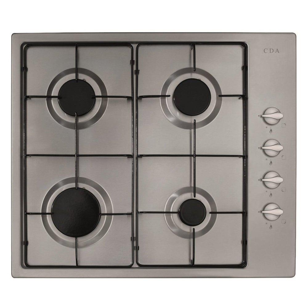 CDA HG6151SS 58cm Gas Hob - Stainless Steel | Atlantic Electrics - 42724184588511 