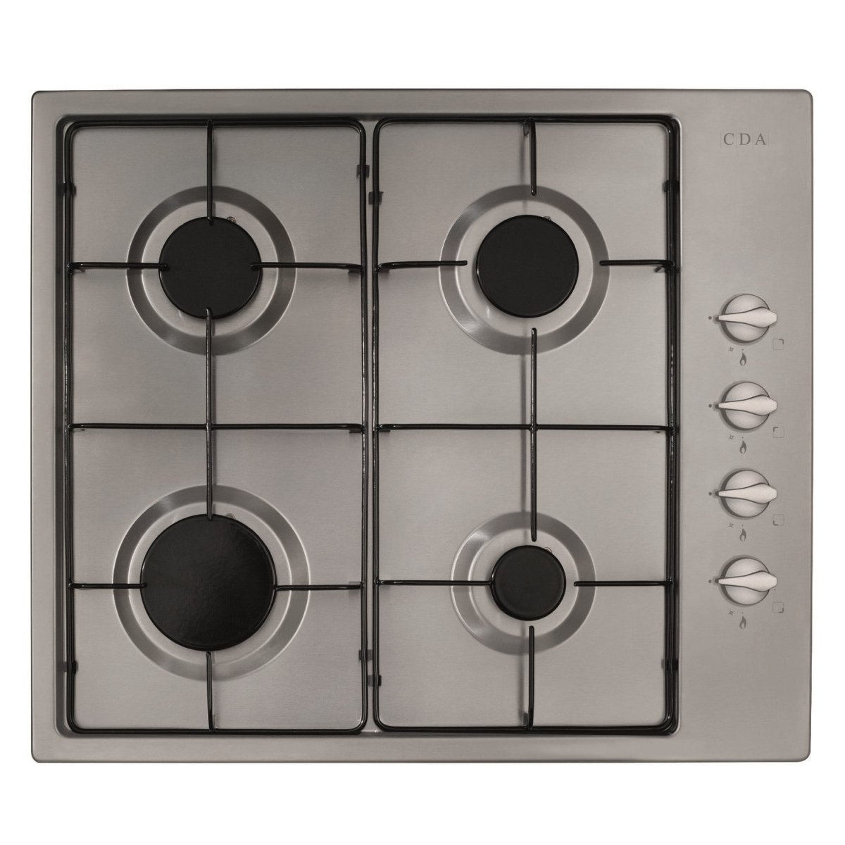 CDA HG6151SS 58cm Gas Hob - Stainless Steel | Atlantic Electrics