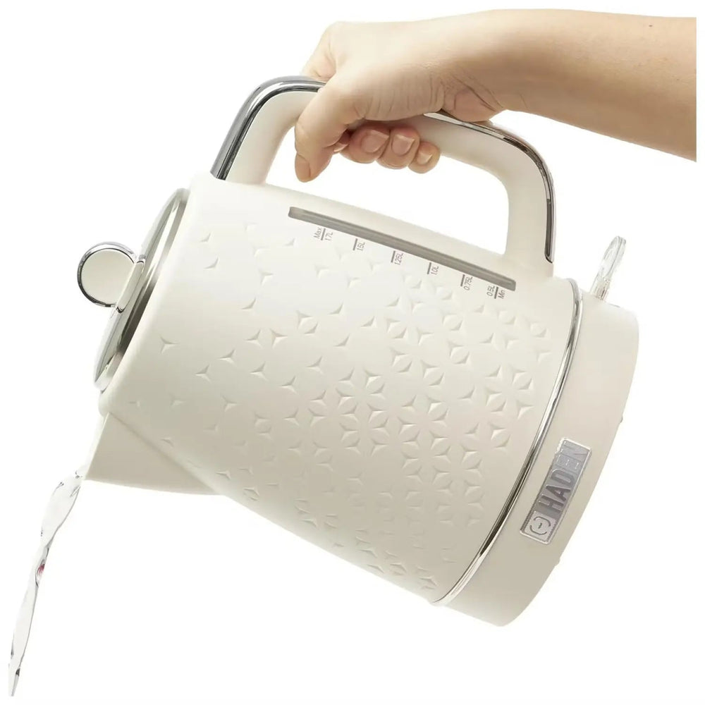 Haden Starbeck 207203 1.7 Litre Cordless Jug Kettle - Ivory | Atlantic Electrics - 42653942644959 