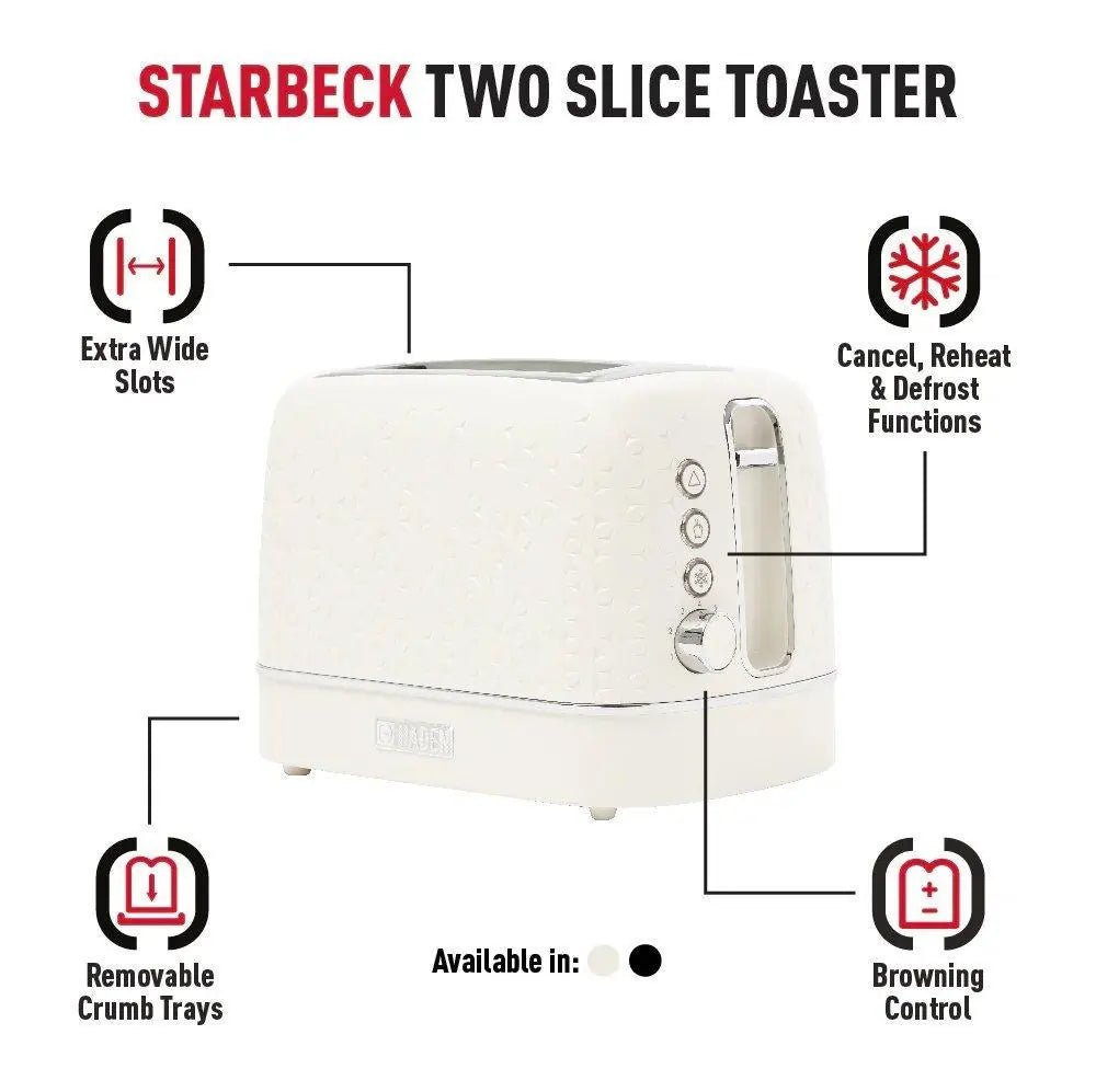 Haden Starbeck 207210 2 - Slice Toaster, Ivory | Atlantic Electrics - 42827797332191 