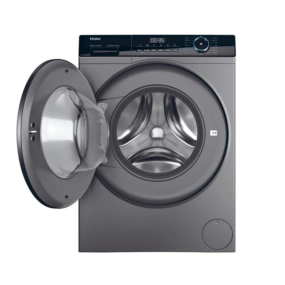 Haier HW80B16939S8 8kg 1600 Spin Washing Machine, Graphite | Atlantic Electrics - 42859662049503 