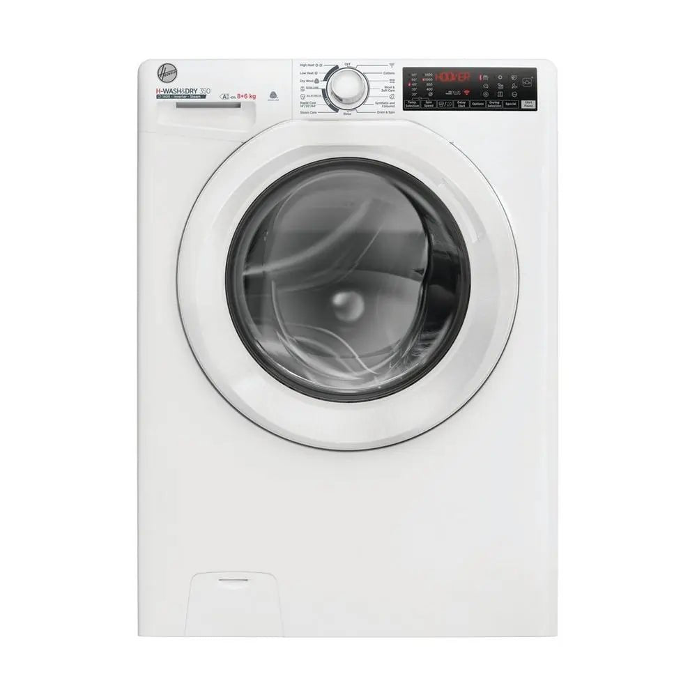 Hoover H3DPS4866TAM6 8kg/6kg 1400 Spin Washer Dryer - White | Atlantic Electrics - 42683709423839 