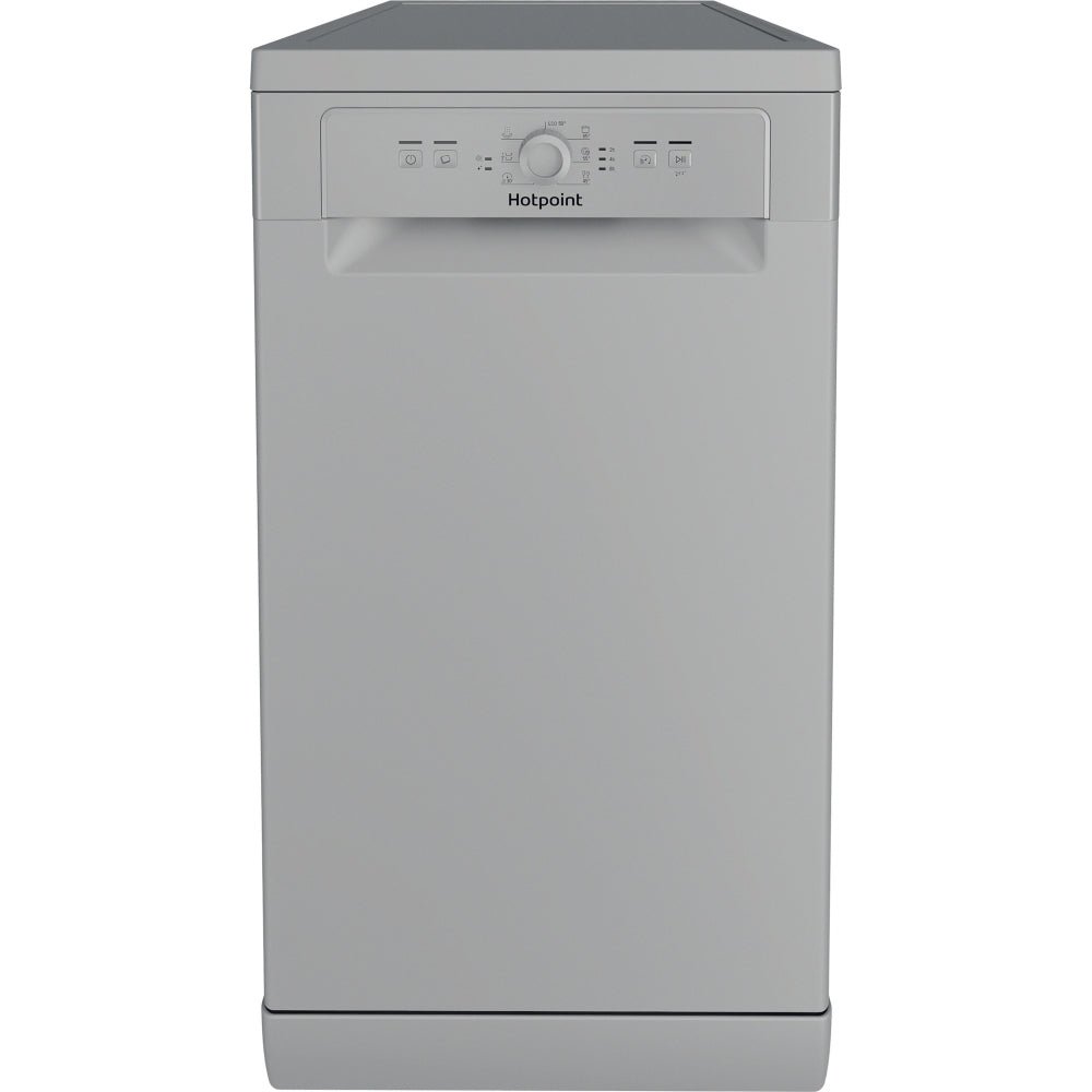 Hotpoint HF9E1B19SUK 45cm 9 place Setting Slimline Dishwasher, Silver | Atlantic Electrics