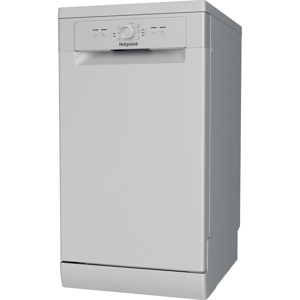 Hotpoint HF9E1B19SUK 45cm 9 place Setting Slimline Dishwasher, Silver | Atlantic Electrics