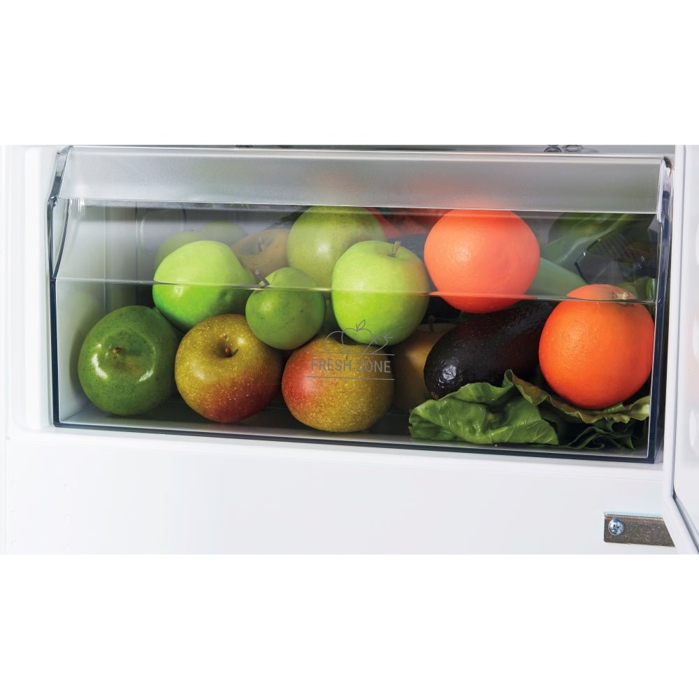 Hotpoint HMCB70302UK Low Frost Integrated Fridge Freezer, Sliding Hinge, 70/30 | Atlantic Electrics - 42724194681055 