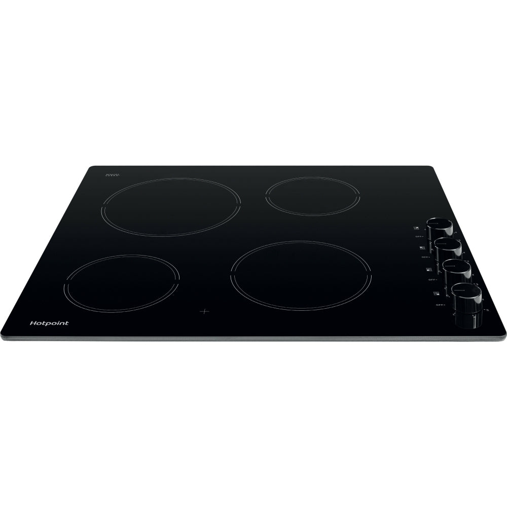 Hotpoint HR620RH 60cm 4 Zone Ceramic Hob, Black | Atlantic Electrics