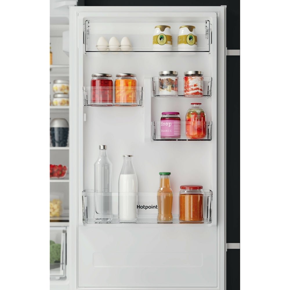 Hotpoint HTC18 T112 UK Total No Frost Integrated Fridge Freezer, Sliding Hinge, 70/30, White | Atlantic Electrics